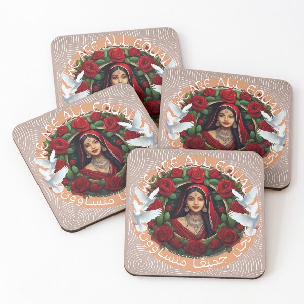 Item preview, Arabic Woman Roses & Doves We Are All Equal Print designed and sold by thelivingrp.