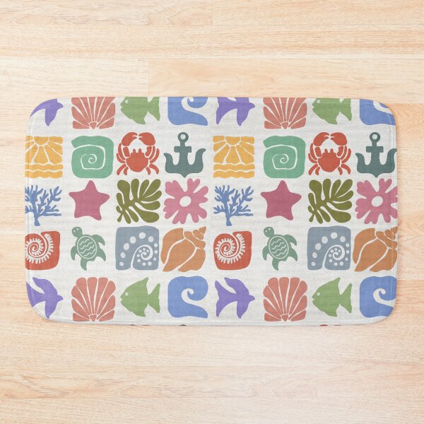 Item preview, Beach Block Print designed and sold by MustardSeedInt.