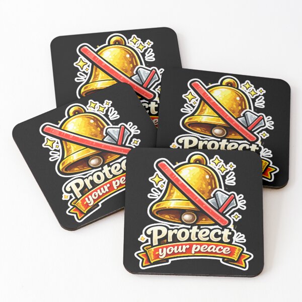 Item preview, Protect Your Peace Sticker – Muted Bell Funny Self Care Illustration designed and sold by StickyDelights.