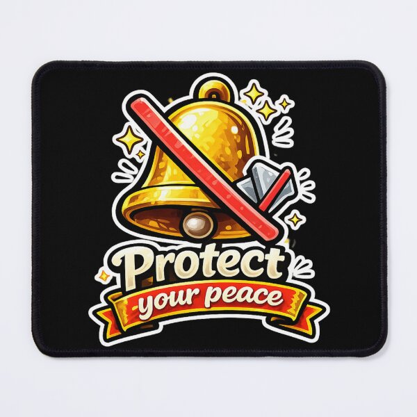 Item preview, Protect Your Peace Sticker – Muted Bell Funny Self Care Illustration designed and sold by StickyDelights.