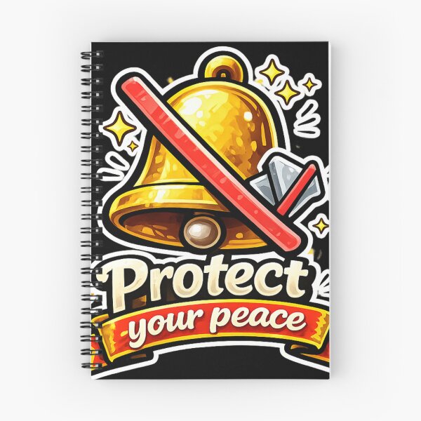 Item preview, Protect Your Peace Sticker – Muted Bell Funny Self Care Illustration designed and sold by Nusha Creations.
