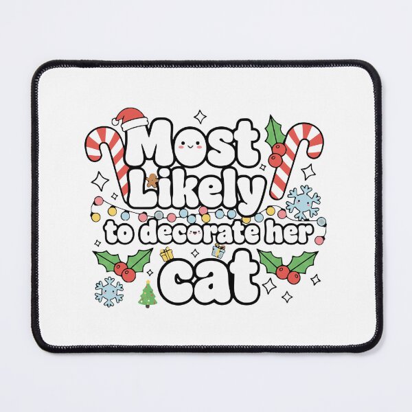 Item preview, funny decorate her cat family christmas design designed and sold by ArtDesignTp.