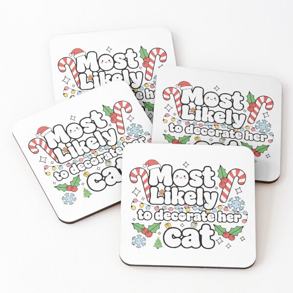 Item preview, funny decorate her cat family christmas design designed and sold by ArtDesignTp.
