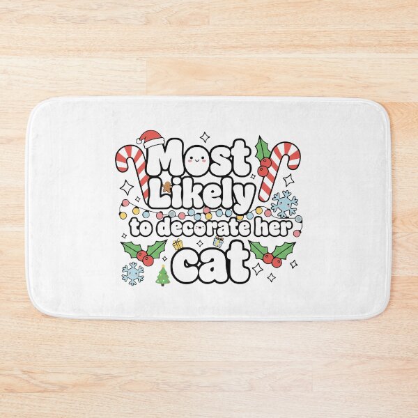Item preview, funny decorate her cat family christmas design designed and sold by ArtDesignTp.