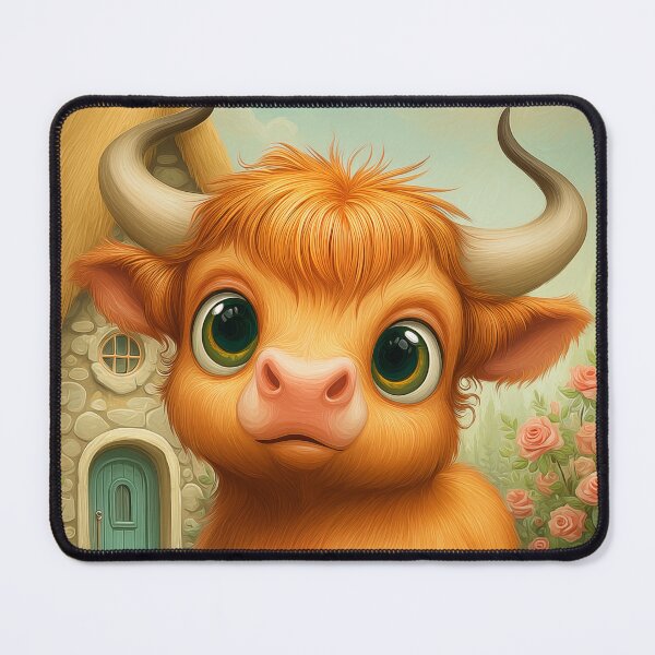 Item preview, Cute Highland Cow in Garden designed and sold by PetsArt.