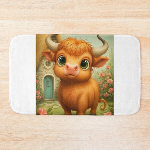 Item preview, Cute Highland Cow in Garden designed and sold by PetsArt.