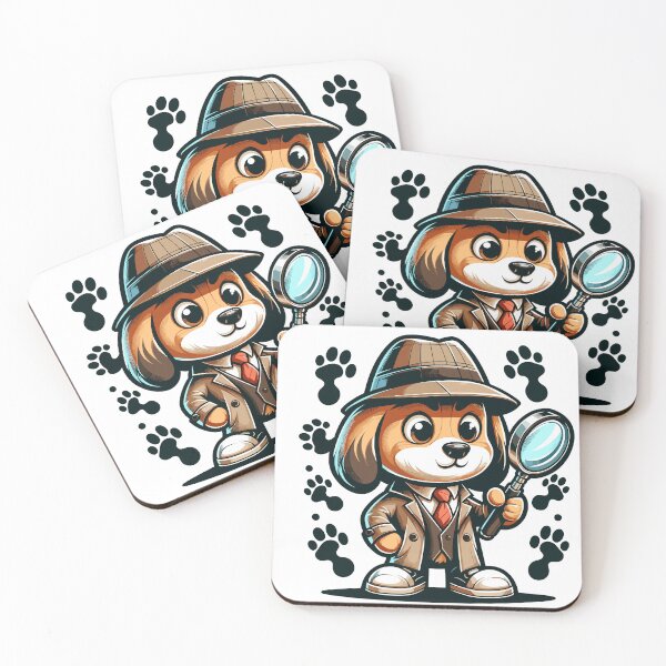 Item preview, Cute Detective Dog Gift for Dog Lovers and Mystery Fans designed and sold by CyfroweMysli.