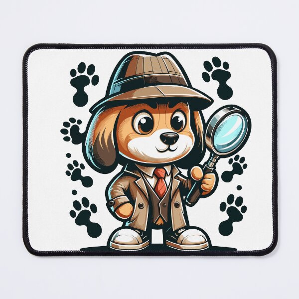 Item preview, Cute Detective Dog Gift for Dog Lovers and Mystery Fans designed and sold by CyfroweMysli.