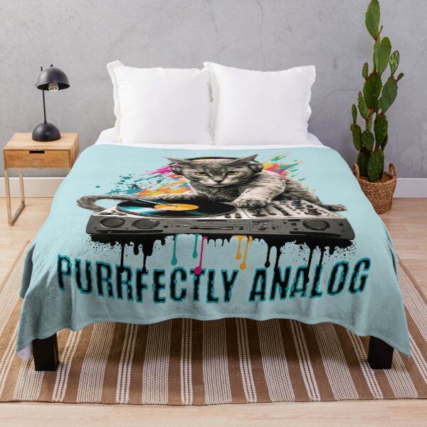 Item preview, Purrfectly Analog Cat Vinyl Record Lover Design designed and sold by Sachie's Studio.