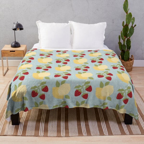Item preview, Strawberry and Lemon Seamless Pattern designed and sold by BibidibuDesigns.