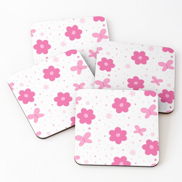 Item preview, Cute Pink Flowers, Butterflies and Sparkles Pattern | Pastel Pink Aesthetic | Girly Design designed and sold by Nesstitches.
