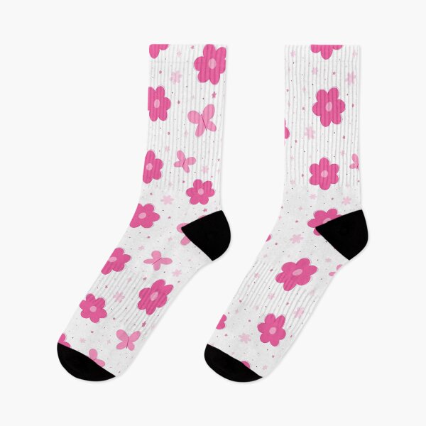 Item preview, Cute Pink Flowers, Butterflies and Sparkles Pattern | Pastel Pink Aesthetic | Girly Design designed and sold by Nesstitches.