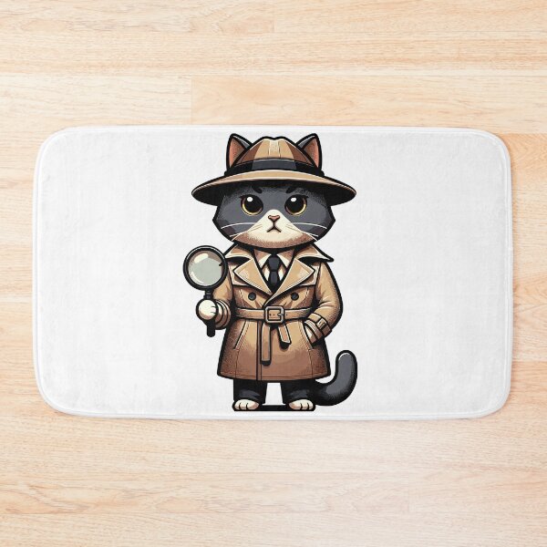 Item preview, Detective Cat Mystery Design for Cat Lovers and Puzzle Fans designed and sold by CyfroweMysli.