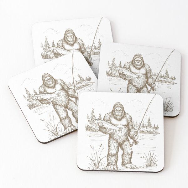 Item preview, Bigfoot Fishing , Funny Sasquatch Fisherman , Dad Gift, Outdoor Camping , Gone Fishing Graphic  designed and sold by MS Pod Studio.