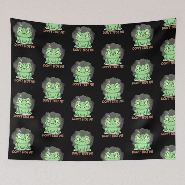 Item preview, Don’t Test Me – Angry Frog with Fly Design designed and sold by tellia-kallisto.