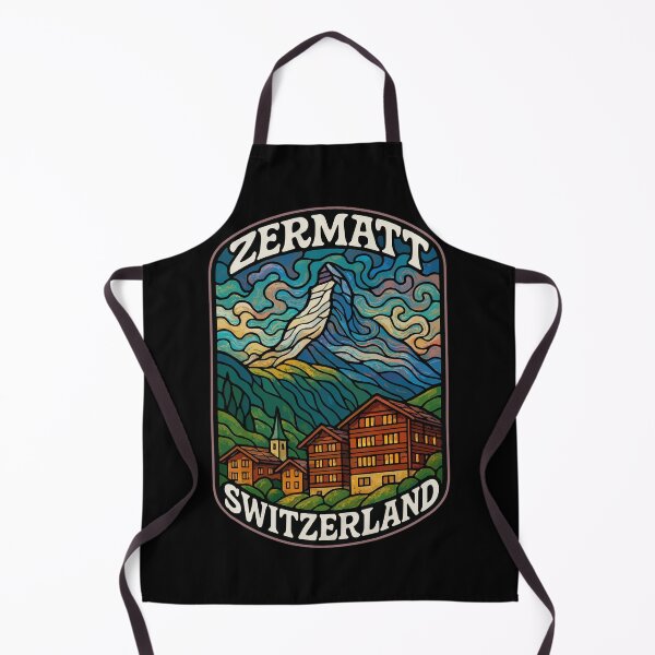Item preview, Zermatt Mountain Switzerland Stained Glass Art Travel designed and sold by TomFrontierArt.