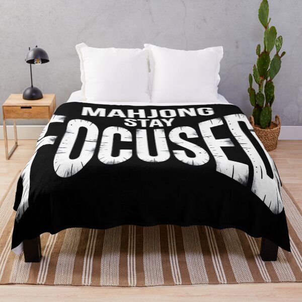 Item preview, Mahjong Stay Focused – Bold Typography Funny Tile Game Player Motivation Gift designed and sold by WearVerse440.