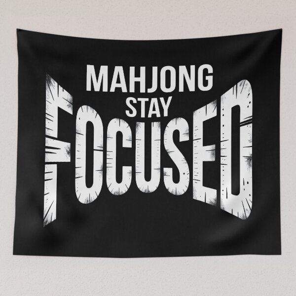Item preview, Mahjong Stay Focused – Bold Typography Funny Tile Game Player Motivation Gift designed and sold by WearVerse440.
