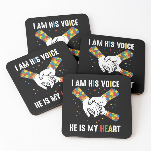 Item preview, I Am His Voice He Is My Heart Autism Awareness Autistic Child Parent Support designed and sold by SofenArt.