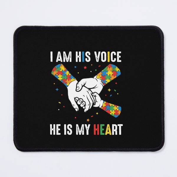 Item preview, I Am His Voice He Is My Heart Autism Awareness Autistic Child Parent Support designed and sold by SofenArt.