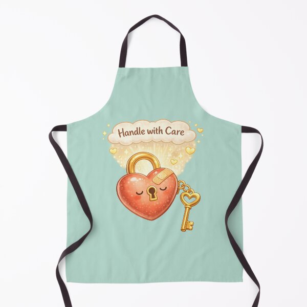 Item preview, Handle With Care ? Cute Heart Lock Self Love Design designed and sold by StickyDelights.