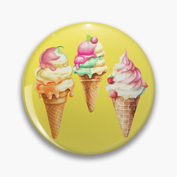 Artikelvorschau, Pastel Ice Cream Cones Illustration - Cute Summer Dessert Aesthetic. entworfen und verkauft von LunaPrintCo.