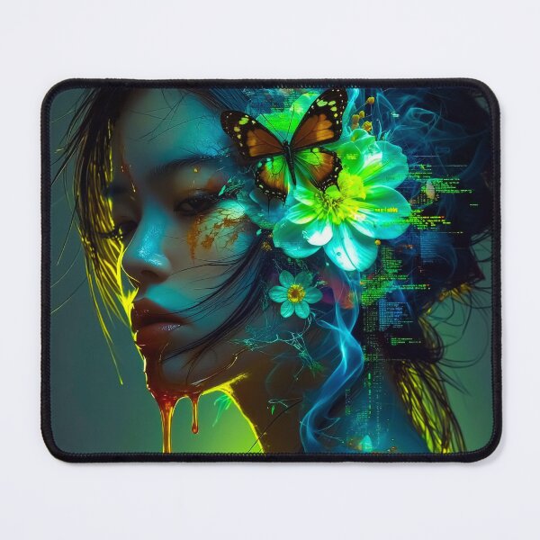 Item preview, Drops of Jupiter: Neon Floral Portrait designed and sold by Insomnia Art Designs.