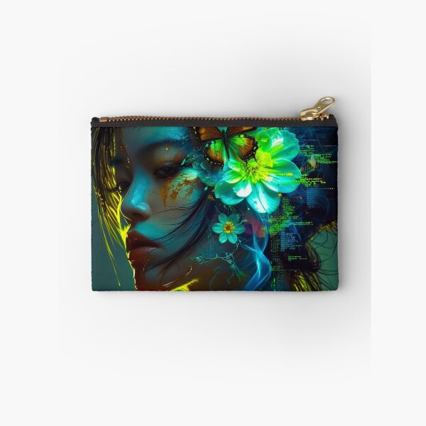 Item preview, Drops of Jupiter: Neon Floral Portrait designed and sold by Insomnia Art Designs.