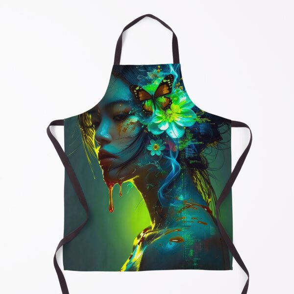 Item preview, Drops of Jupiter: Neon Floral Portrait designed and sold by Insomnia Art Designs.