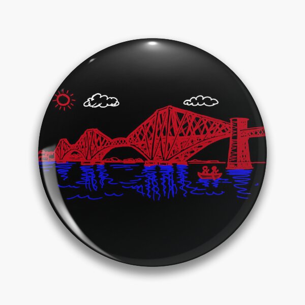 Item preview, Iconic Forth Bridge Scotland Red Sketch Minimalist Engineering Art designed and sold by Loom on the Loch.
