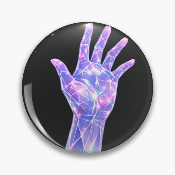 Item preview, Neon Holographic Glass Hand Art designed and sold by Nika Art Studio.