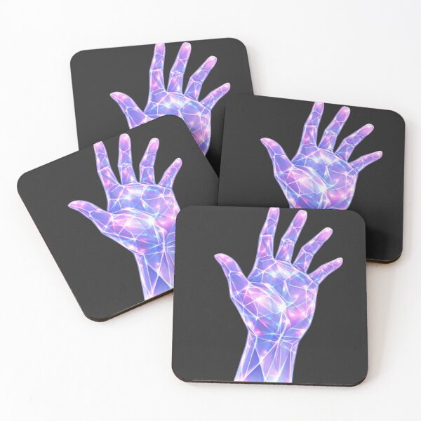 Item preview, Neon Holographic Glass Hand Art designed and sold by Nika Art Studio.