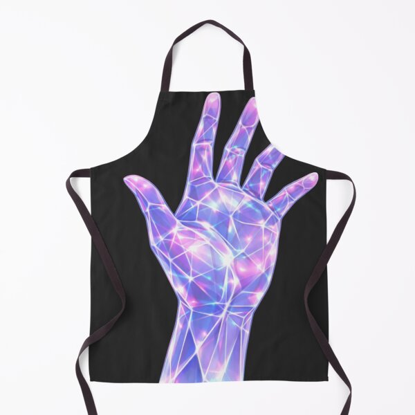 Item preview, Neon Holographic Glass Hand Art designed and sold by Nika Art Studio.