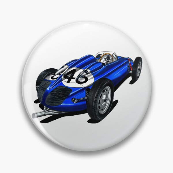 Item preview, Exclusive drawing legendary blue grand prix racing car 718 monoposto with flat air cooled engine designed and sold by Cars23.