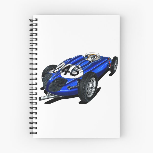 Item preview, Exclusive drawing legendary blue grand prix racing car 718 monoposto with flat air cooled engine designed and sold by Cars23.
