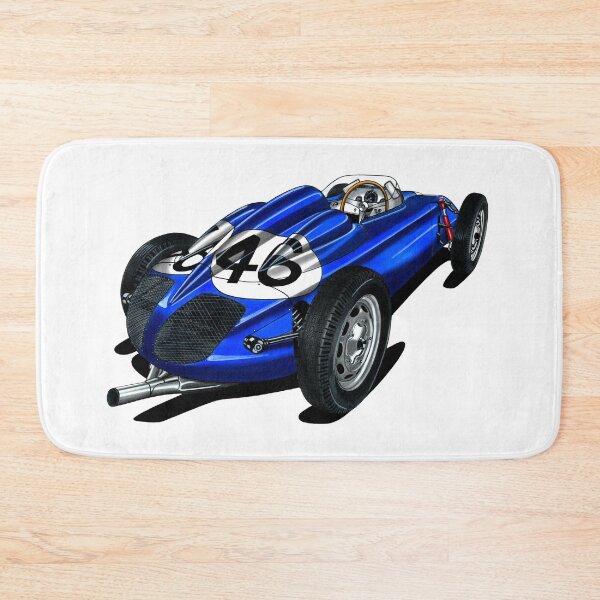 Item preview, Exclusive drawing legendary blue grand prix racing car 718 monoposto with flat air cooled engine designed and sold by Cars23.