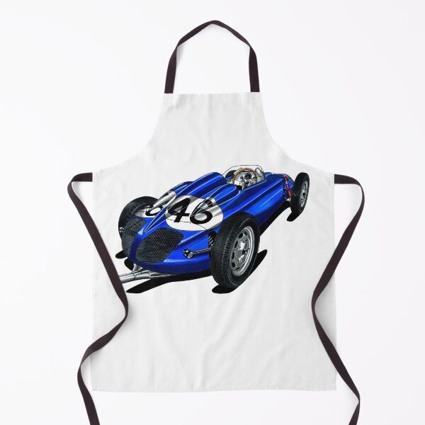 Item preview, Exclusive drawing legendary blue grand prix racing car 718 monoposto with flat air cooled engine designed and sold by Cars23.