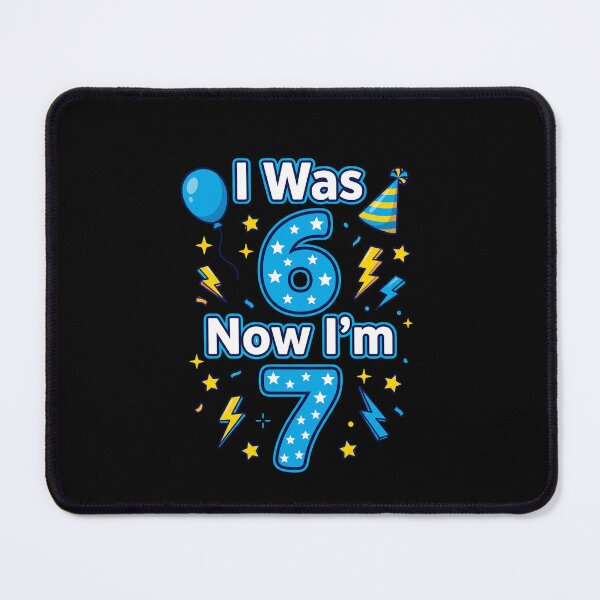 Item preview, I Was 6 Now I'm 7 Birthday Seven Year Old Kids Celebration designed and sold by SofenArt.