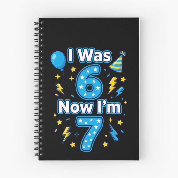 Item preview, I Was 6 Now I'm 7 Birthday Seven Year Old Kids Celebration designed and sold by SofenArt.
