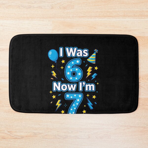 Item preview, I Was 6 Now I'm 7 Birthday Seven Year Old Kids Celebration designed and sold by SofenArt.