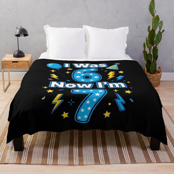 Item preview, I Was 6 Now I'm 7 Birthday Seven Year Old Kids Celebration designed and sold by SofenArt.