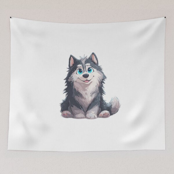 Item preview, Cute Husky Blue Eyes Fluffy Dog  designed and sold by Dreampalette1.