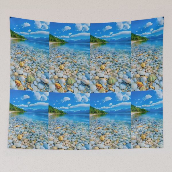Item preview, Colorful Pebbles in Crystal Clear Lake designed and sold by GUINewAlex.