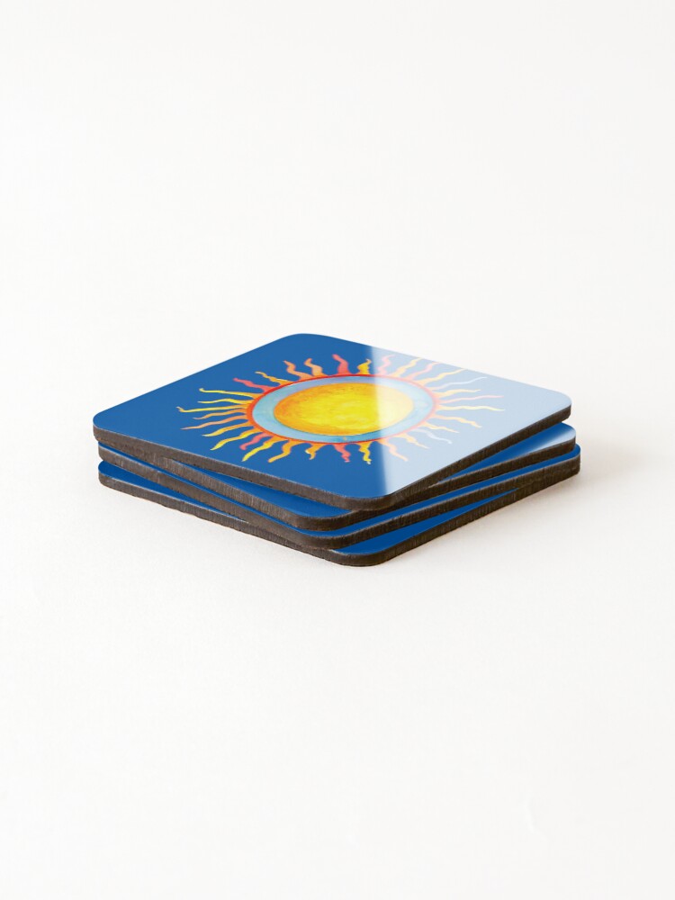 Thumbnail 4 of 5, Coasters (Set of 4), Colorful Sun  designed and sold by CreativeVisuale.