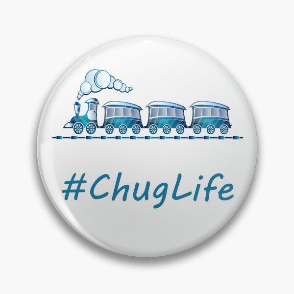 Item preview, #ChugLife Blue Train | Funny Pun designed and sold by Lainey1978.