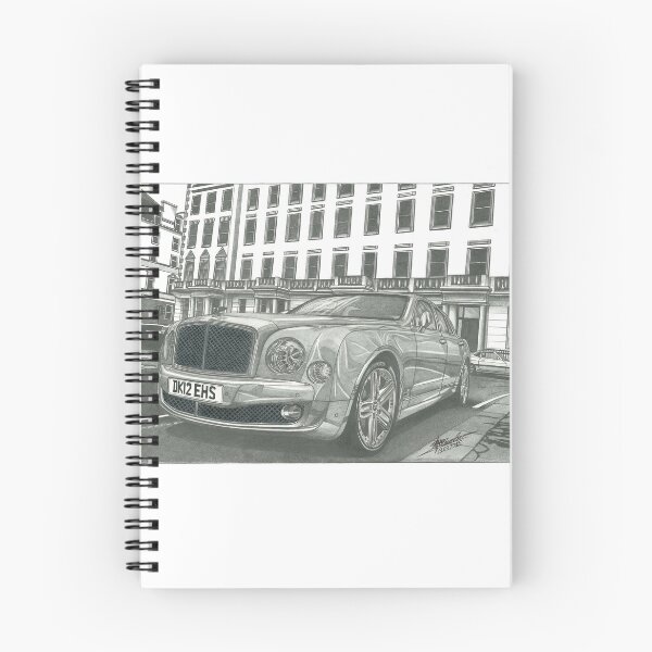 Artikelvorschau, Exklusive Zeichnung des legendären britischen Luxus-Premium-Autos Mulsanne V8 entworfen und verkauft von Cars23.
