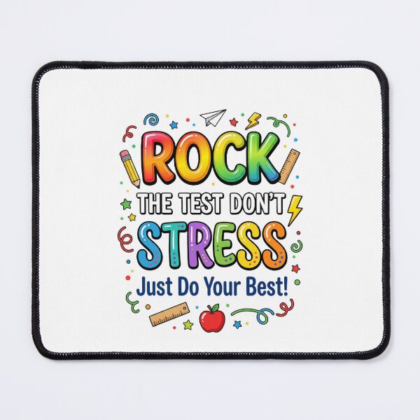 Item preview, Rock The Test Don't Stress Just Do Your Best! Student Teacher Education Exam Motivation designed and sold by SofenArt.