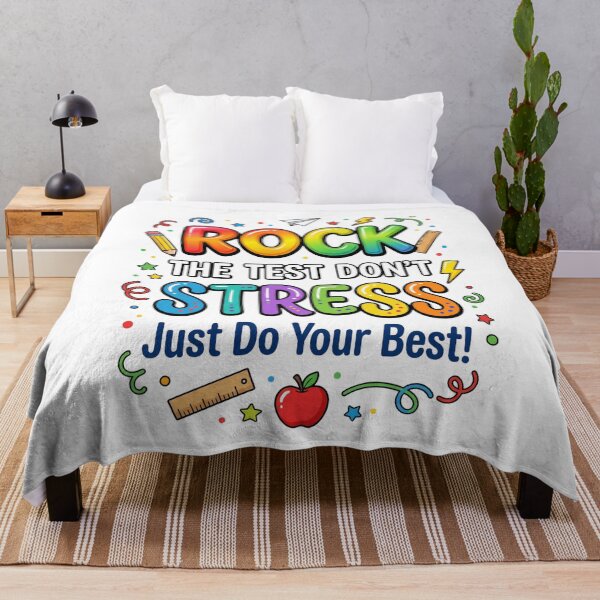 Item preview, Rock The Test Don't Stress Just Do Your Best! Student Teacher Education Exam Motivation designed and sold by SofenArt.
