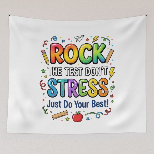 Item preview, Rock The Test Don't Stress Just Do Your Best! Student Teacher Education Exam Motivation designed and sold by SofenArt.