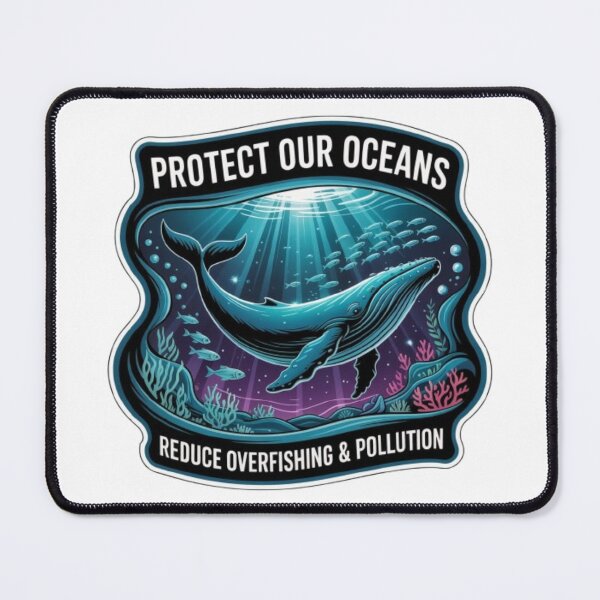 Item preview, Protect Our Oceans Whale T-Shirt – Marine Conservation Design for Ocean Lovers & Eco Friendly Gift Buyers designed and sold by GemBob Creations.